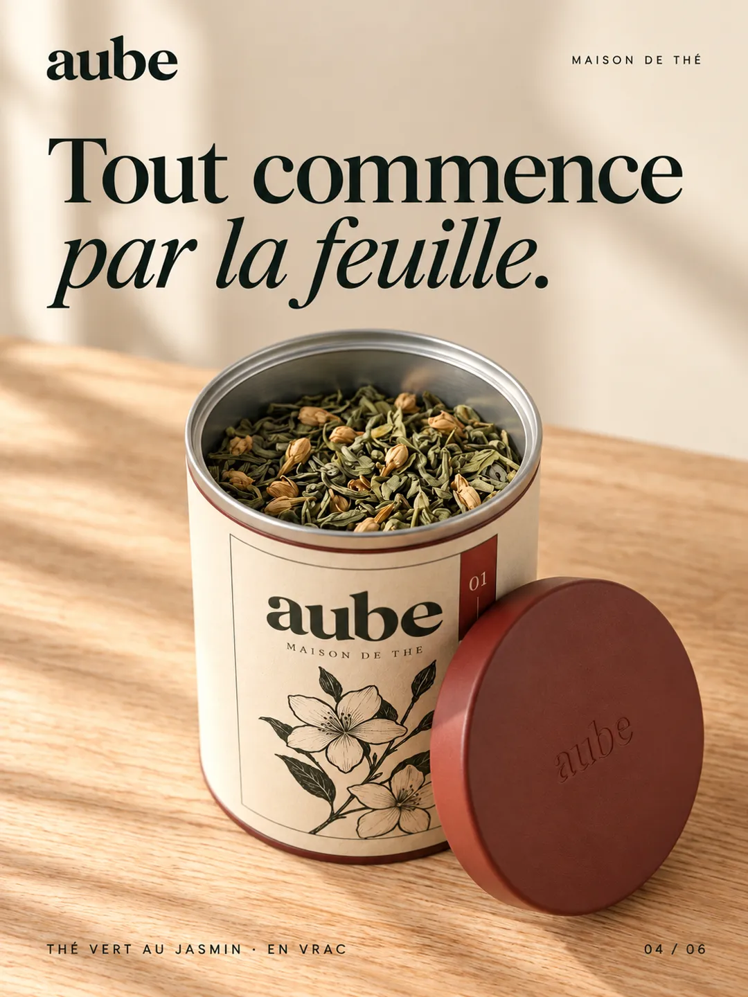 Aube, visuel 4 : Tout commence par la feuille